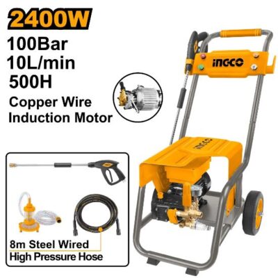 INGCO HPWR30018  2400W 100BAR 10L/MIN مكنة غسيل صناعية Industrial High Pressure Washer For Commercial Use