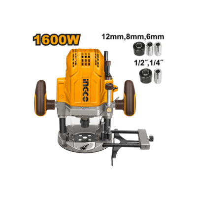 INGCO RT160028  1600W (1/4",1/2")-(6,8,12)MM راوتر خشب  ELECTRIC ROUTER 1600W