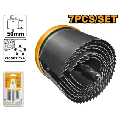 AKHS702  7 Pcs SS طقم تخريقة خشب