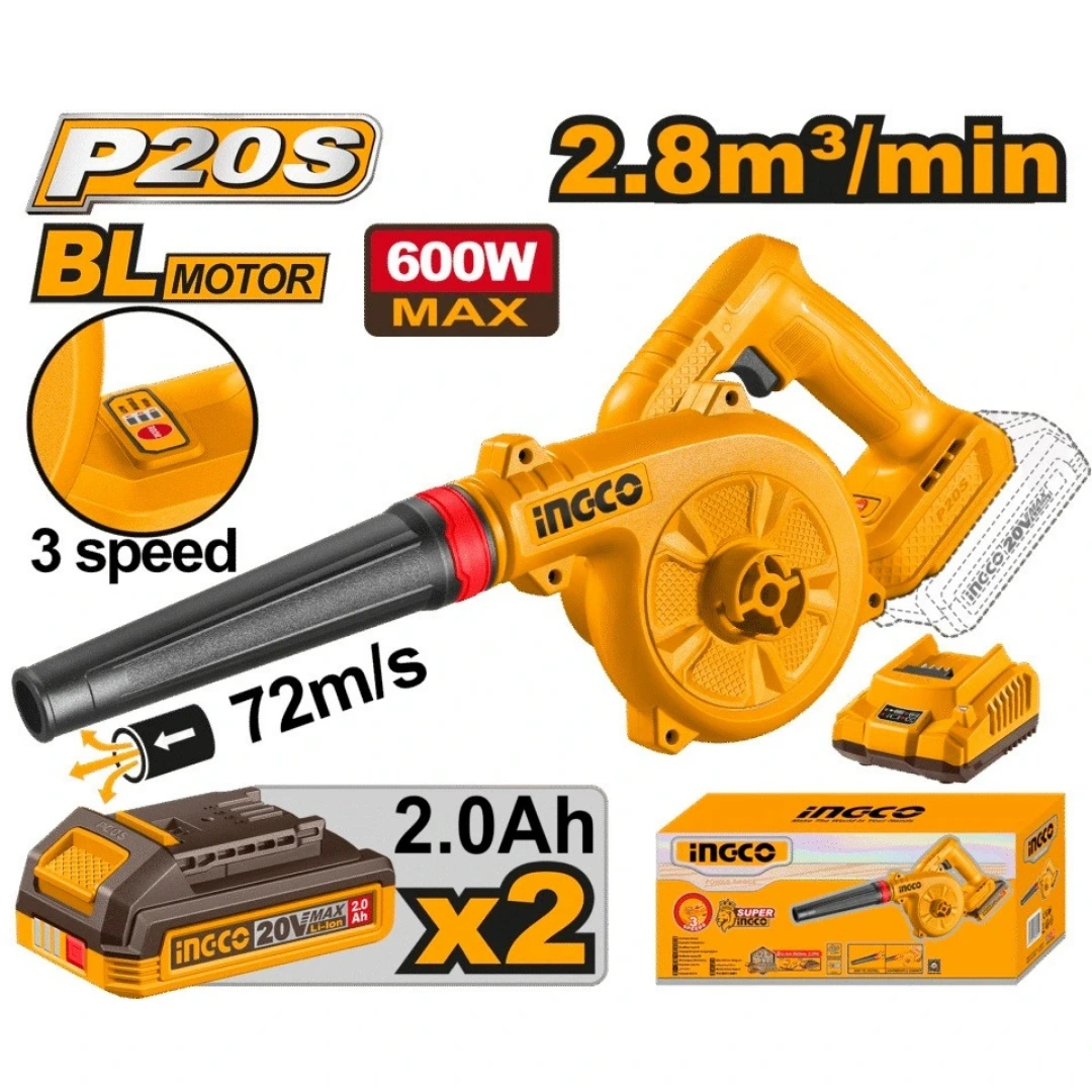 CABLI20682 20V 2Batt 2Ah+Char 600Wبلور بطارية 3 سرعات