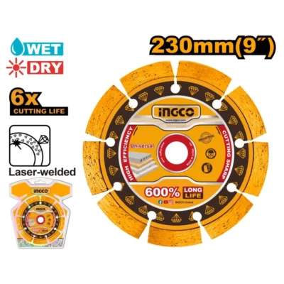 INGCO DMD072301 230MM (9") ديسك الماس مفتح تلحيم بالليزر Professional Diamond Cutting Disc