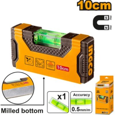 INGCO HMSL05101 10 CM زيبق مغنطيس HANDY MAGNETIC LEVEL