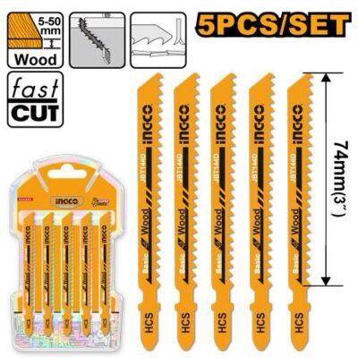 INGCO JBT144D   5Pcs 6TPI نسلة خراقة خشب Jig saw blade for wood