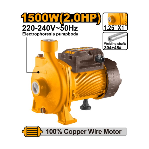 CPM150068 2.0HP 1500W مضخة مياه توربين اكس ستانلس Centrifugal Water pump 2HP