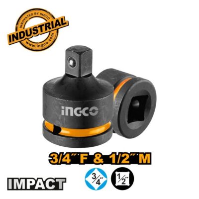 HIAD3412  3/4" F & 1/2" M تحويلة طربوش بولاد من socket adapter 3/4"-->1/2