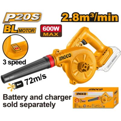 CABLI2068 20V 600W BL بلور بطارية ثلاث سرعات Cordless Blower