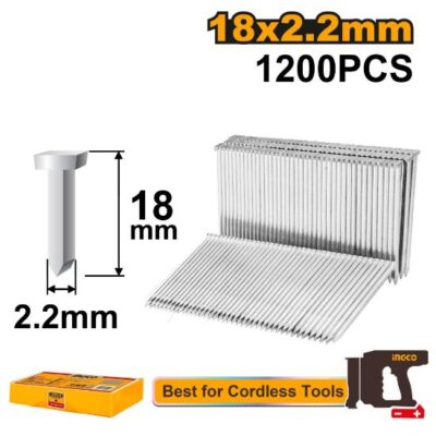 INGCO ANA12018  1200Pcs (18x2.2)mmمسمار فرد باطون هواء Concrete Nail  FOR : CSTLI3805 . CSTLI3808