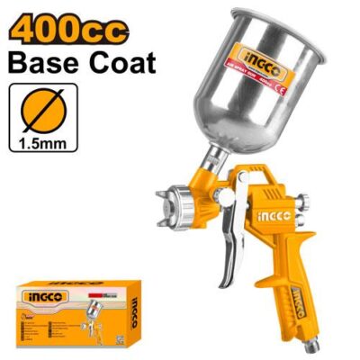 INGCO ASG4041 1.5mm 400cc فرد رش طاسة المينيوم من الاعلى   Air Spray Gun