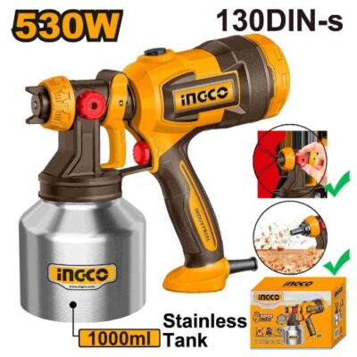 INGCO SPG45061 530W-130DIN-s فرد رش بويا ديركت صناعي طاسة المنيوم ELECTRIC SPRAY GUN