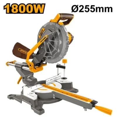 INGCO BM2S180017 1800W (255x25.4)mm منشار خشب سحاب Parallel Dual Sliding Rails Mitre Saw