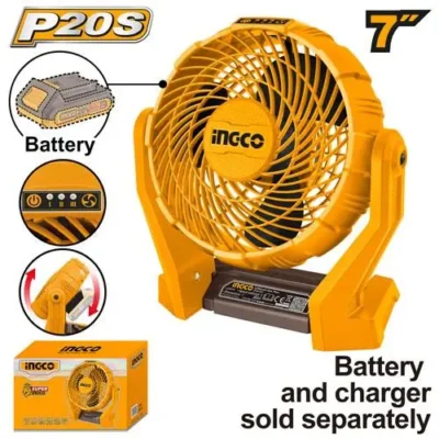INGCO CFALI2007 20V 7" مروحة على البطارية Cordless Fan