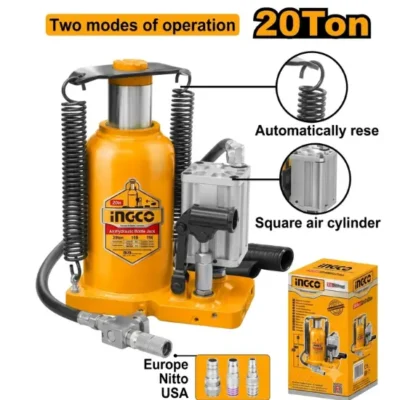 INGCO HBJ2006 20Ton عفريت قنينة هيدروليك على الهواء Air/Pneumatic Hydraulic Bottle Jack