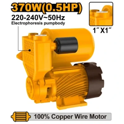 INGCO VPA37068 0.5HP 370W 1" مضخة ضغط مياه تلقائي Automatic self-priming peripheral pump