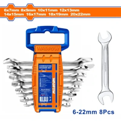 WADFOW WDS2208 8 Pcs (6-22)mm طقم شق  Double Open End Spanner Wrench Tool Set