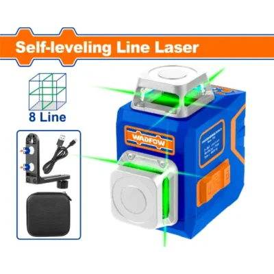 WADFOW WLE1M08 8Line 0~30m ليزر شقلة 8 خطوط اخضر Self-leveling line laser Green laser beams