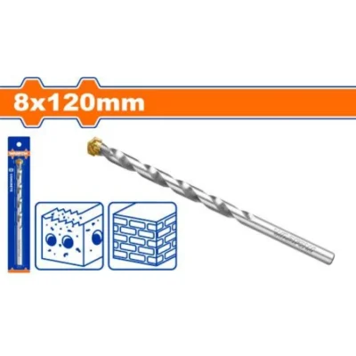 WADFOW WMJ1K07 8 x 120 mm ريشة مقدح باطون راس نحاس Industrial Masonry Drill Bit