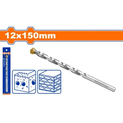 WADFOW WMJ1K12 12x 150 mm ريشة مقدح باطون راس نحاس Industrial Masonry Drill Bit