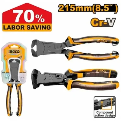 INGCO HCECP58206 8.5" 70% كماشة موفّرة للجهد  COMPOUND ACTION END CUTTING PLIERS