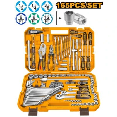 INGCO HKTHP51658 165Pcs طقم عدة وأدوات يدوية متكامل COMBINATION TOOL SET