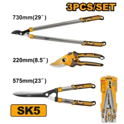 INGCO HLT76133 3Pcs ( 29"-23.5"-8.5") طقم مقص شحالة Garden Shears Set